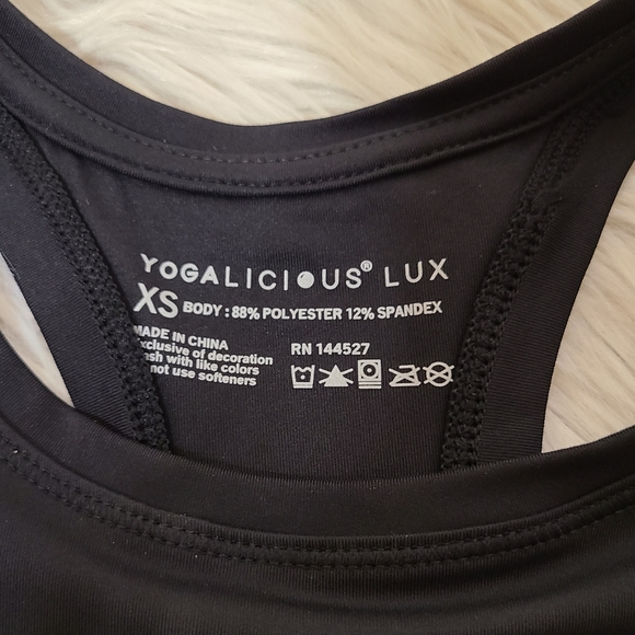 Yogalicious Black Tank Size NWT XS, XL - Picture 3 of 5